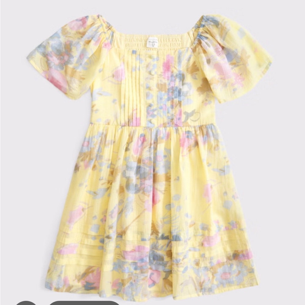 Abercrombie Kids Yellow and Pink Floral Dress